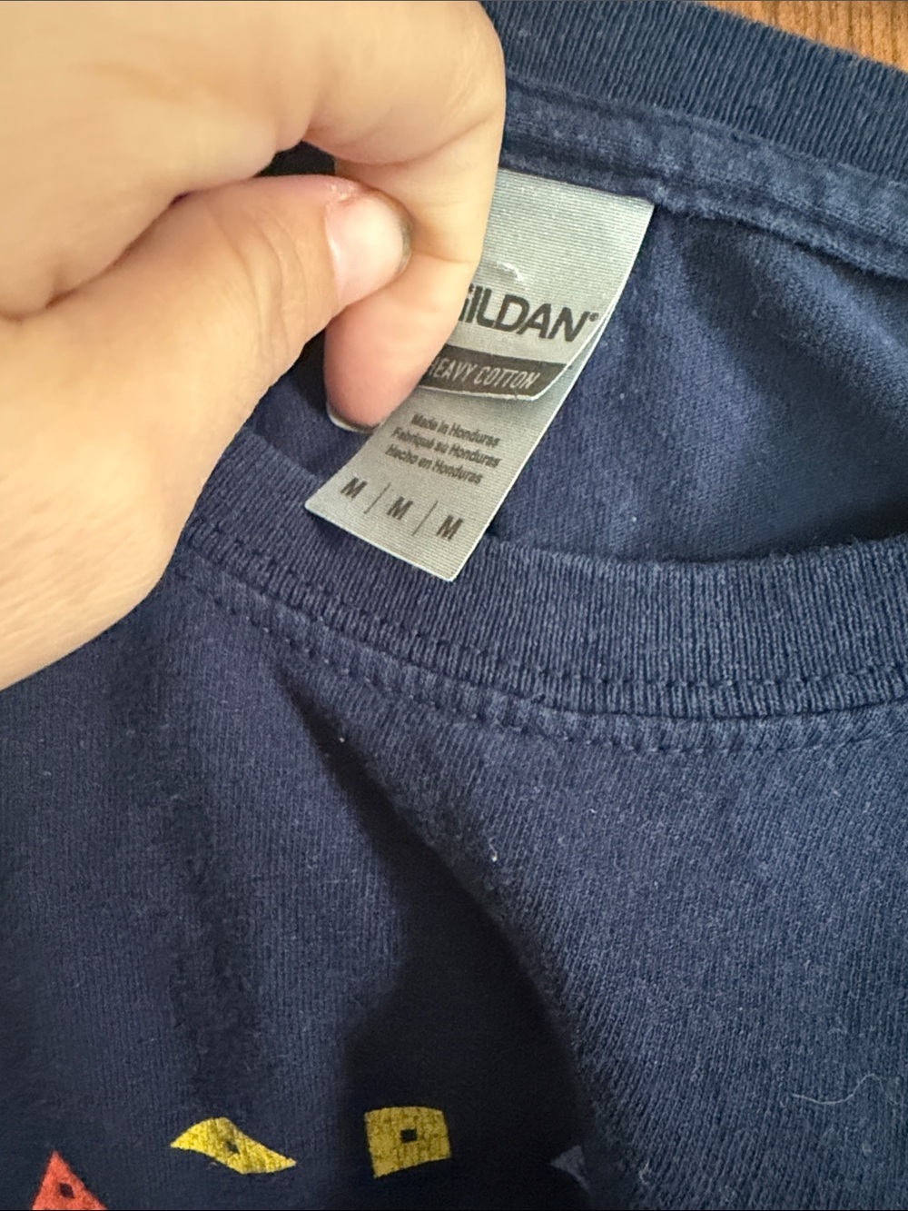 Vintage Gildan moon and sun graphic navy blue Y2K 90s boho nature size medium - Picture 4 of 5